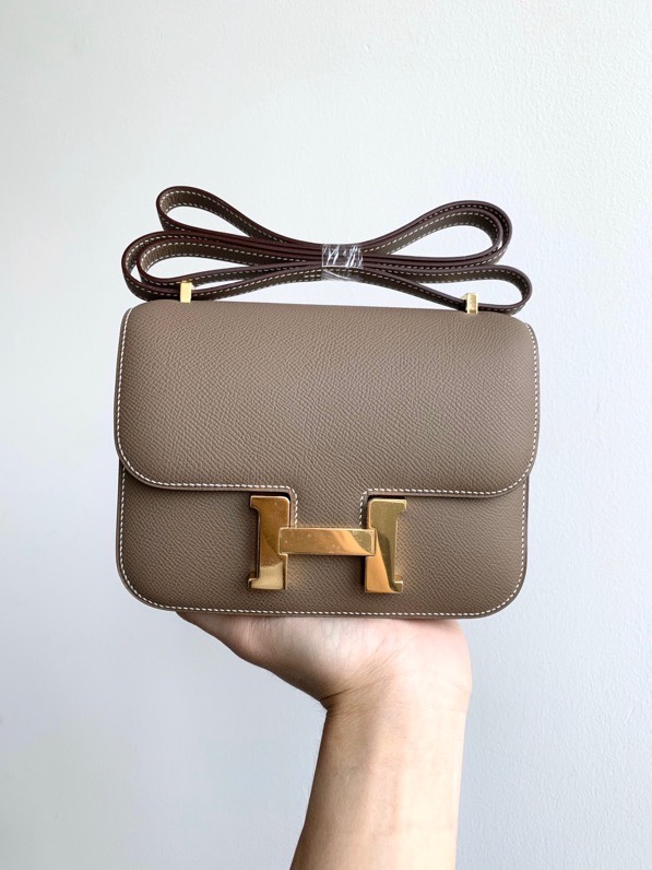 H**mes constance epsom leather-19cm