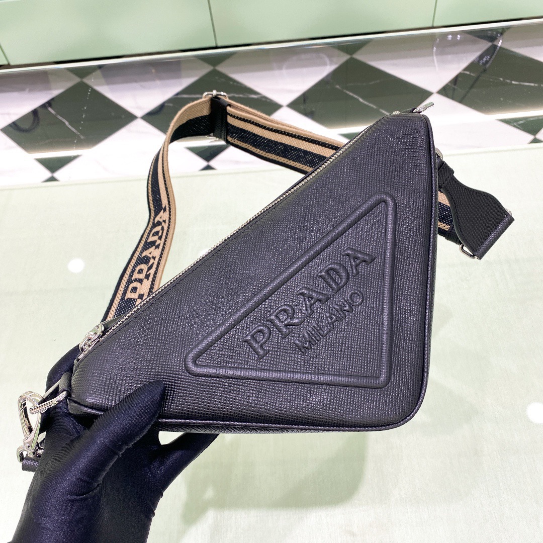 Pra*a triangle handbags 2vh155-28*18*11cm