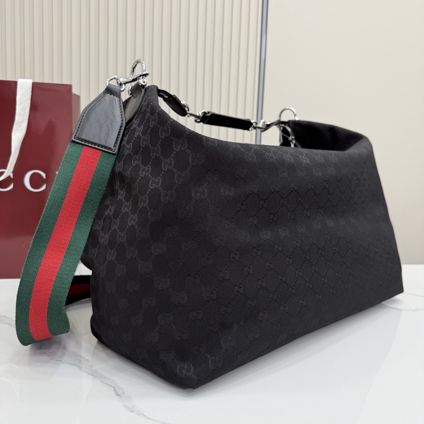 Guc*ci Brera GG Canvas Large Shoulder Bag-46*29*20.5CM