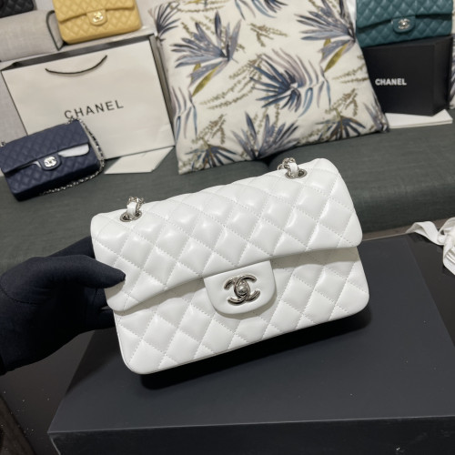 Ch@nel Flap Bag-Lambskin Leather-23CM