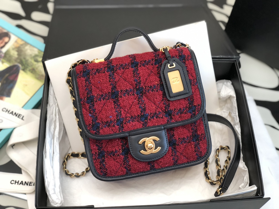 Ch@nel Flap Bag-17*20.5*6CM