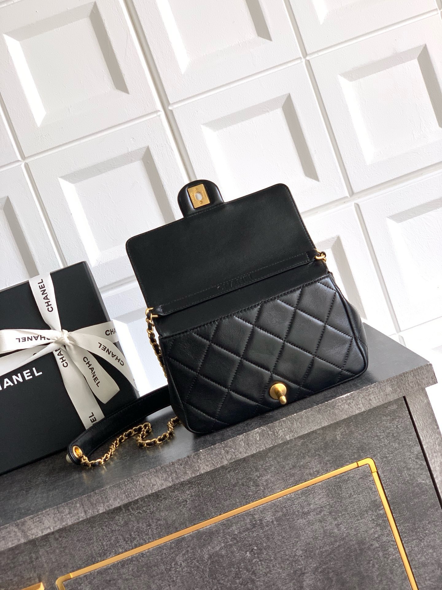 Ch@nel Pearl Flap Bag-19*20*7CM