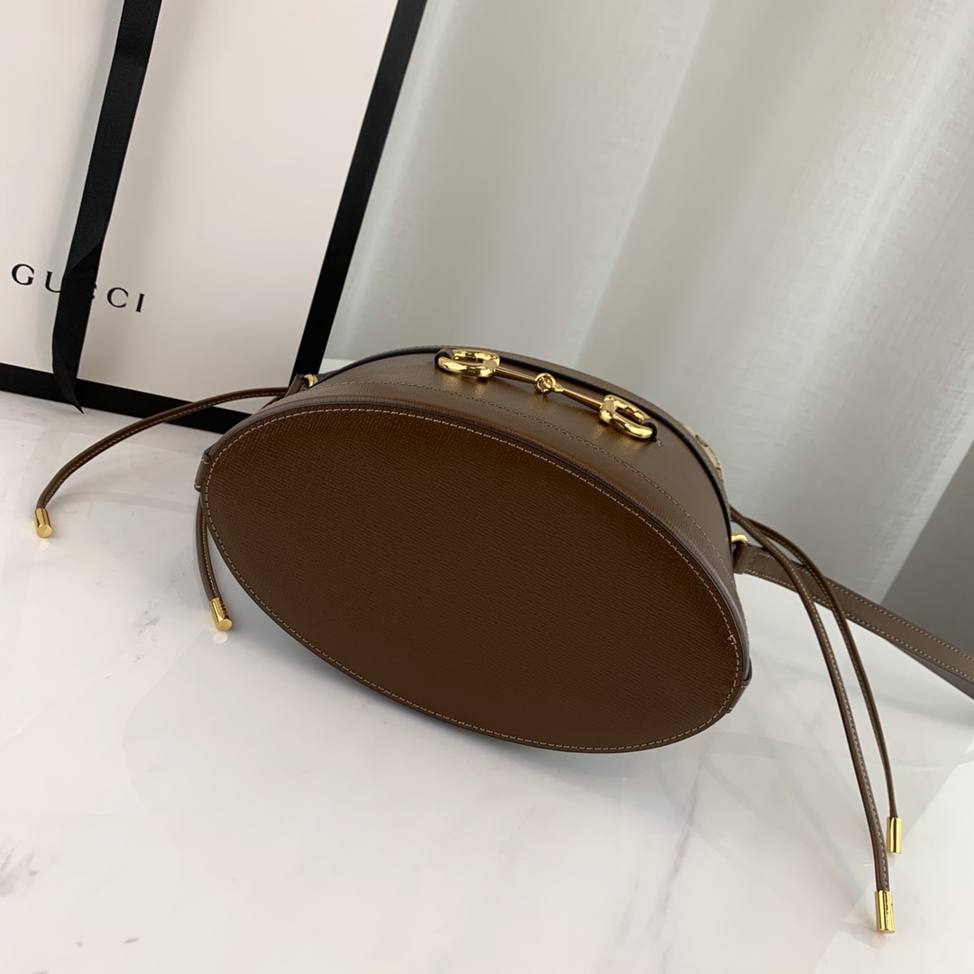 G*u*i 1955 horsebit bucket bag-22*25*12cm