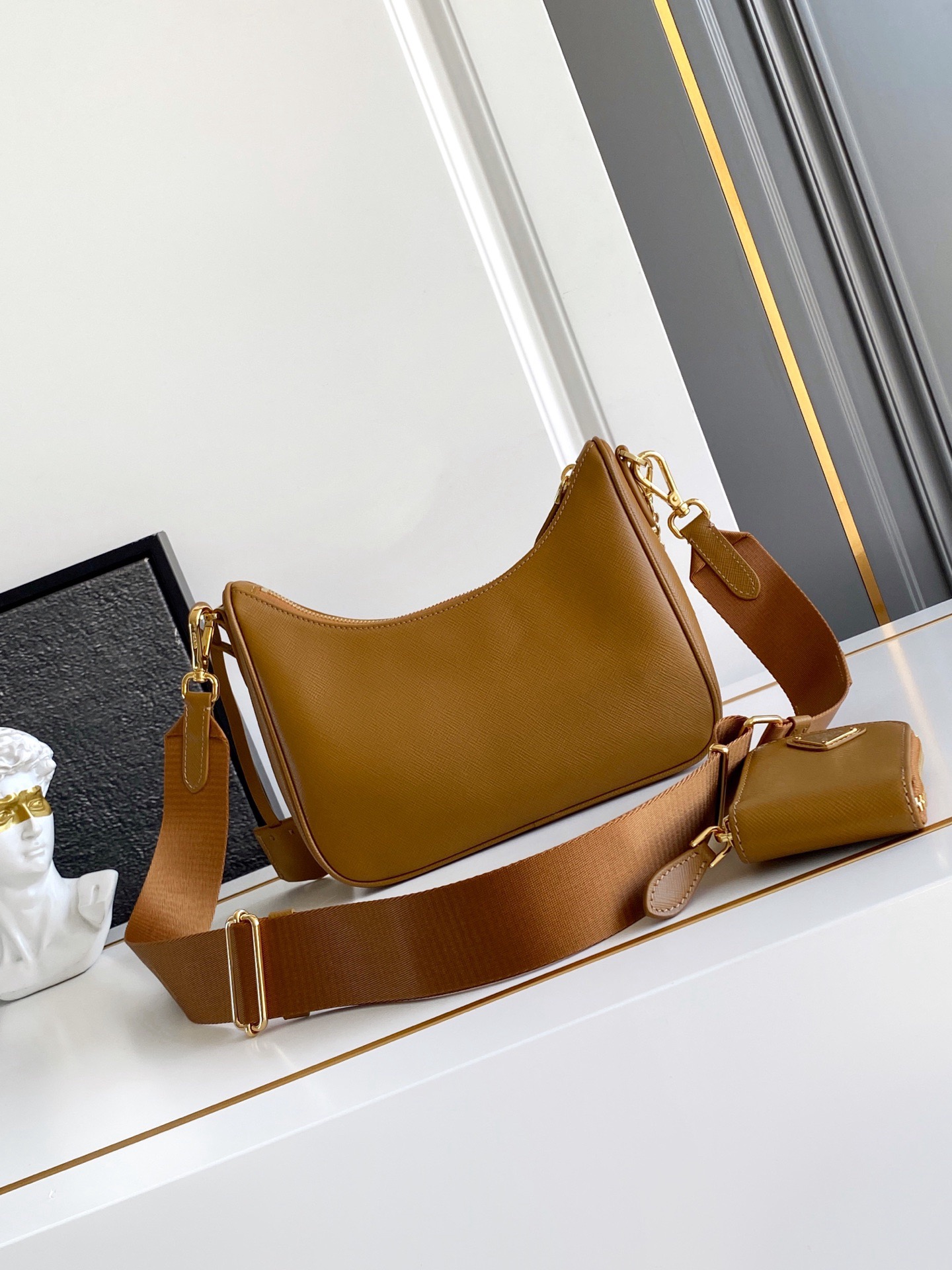Pra*a Nylon Hobo Bag-BH204 -23*17*6.5CM