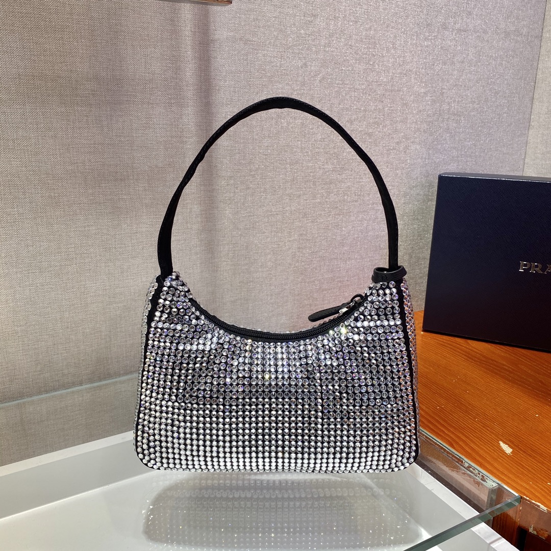 Pra*a nylon 1ne515 hobo bag-23*14*5cm