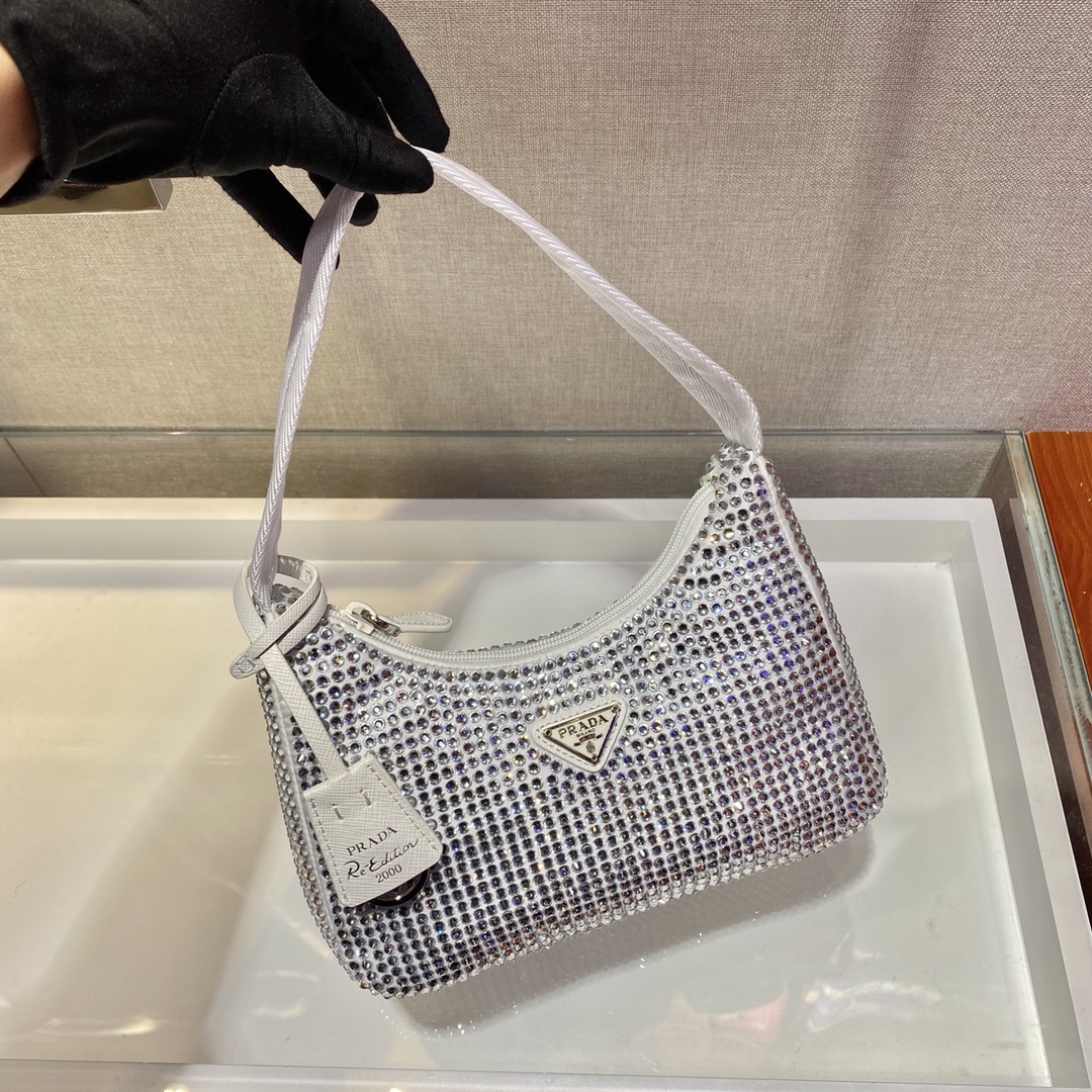 Pra*a nylon 1ne515 hobo bag-23*14*5cm