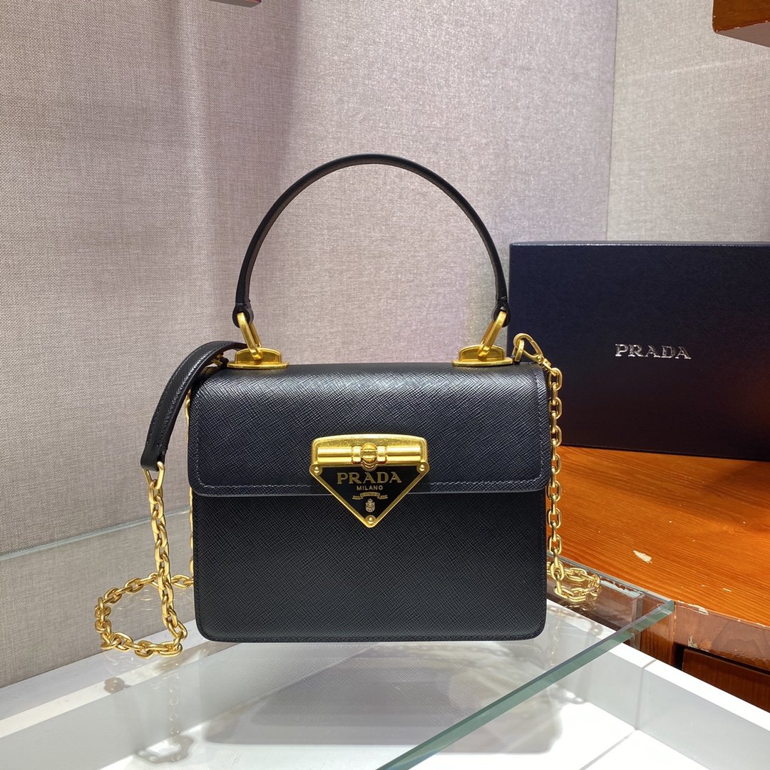 Pra*a 1bd021 chain bag-20*17*8.5cm