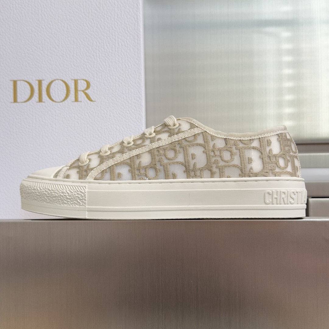 Diro Walk'n'D10r Sneaker White Cotton Canvas with Gold-Tone