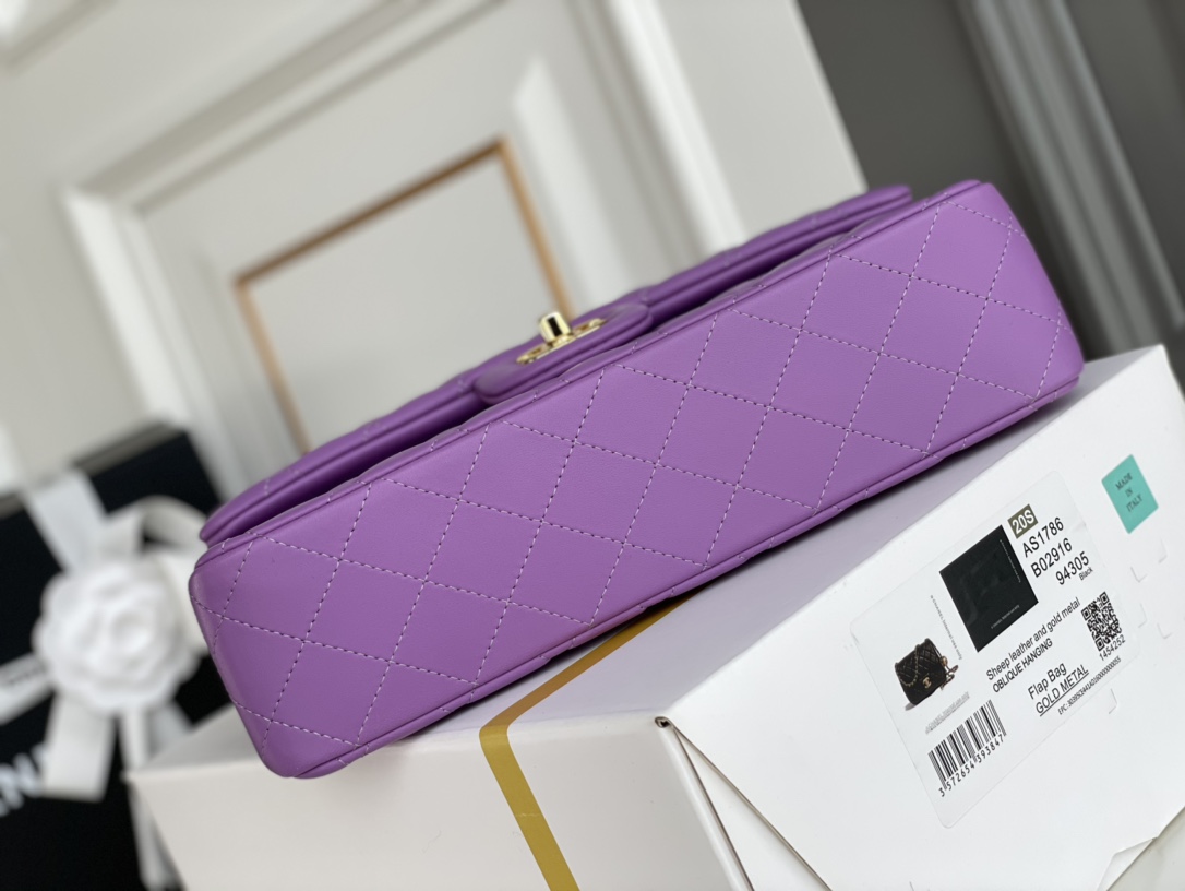 Ch@nel Flap Bag-Lambskin-25CM