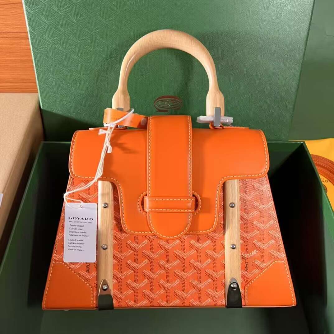 Go*ard coated canvas and leather saigon top handle bag-28cm