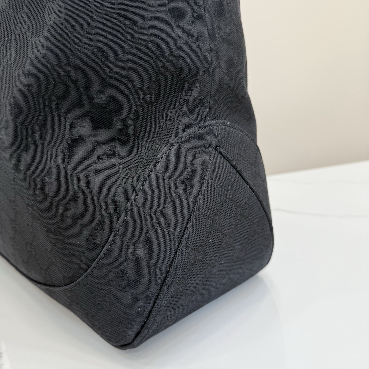 Gu*cci Jackie Large Tote Bag In Black GG Canvas-55*37*14.5CM