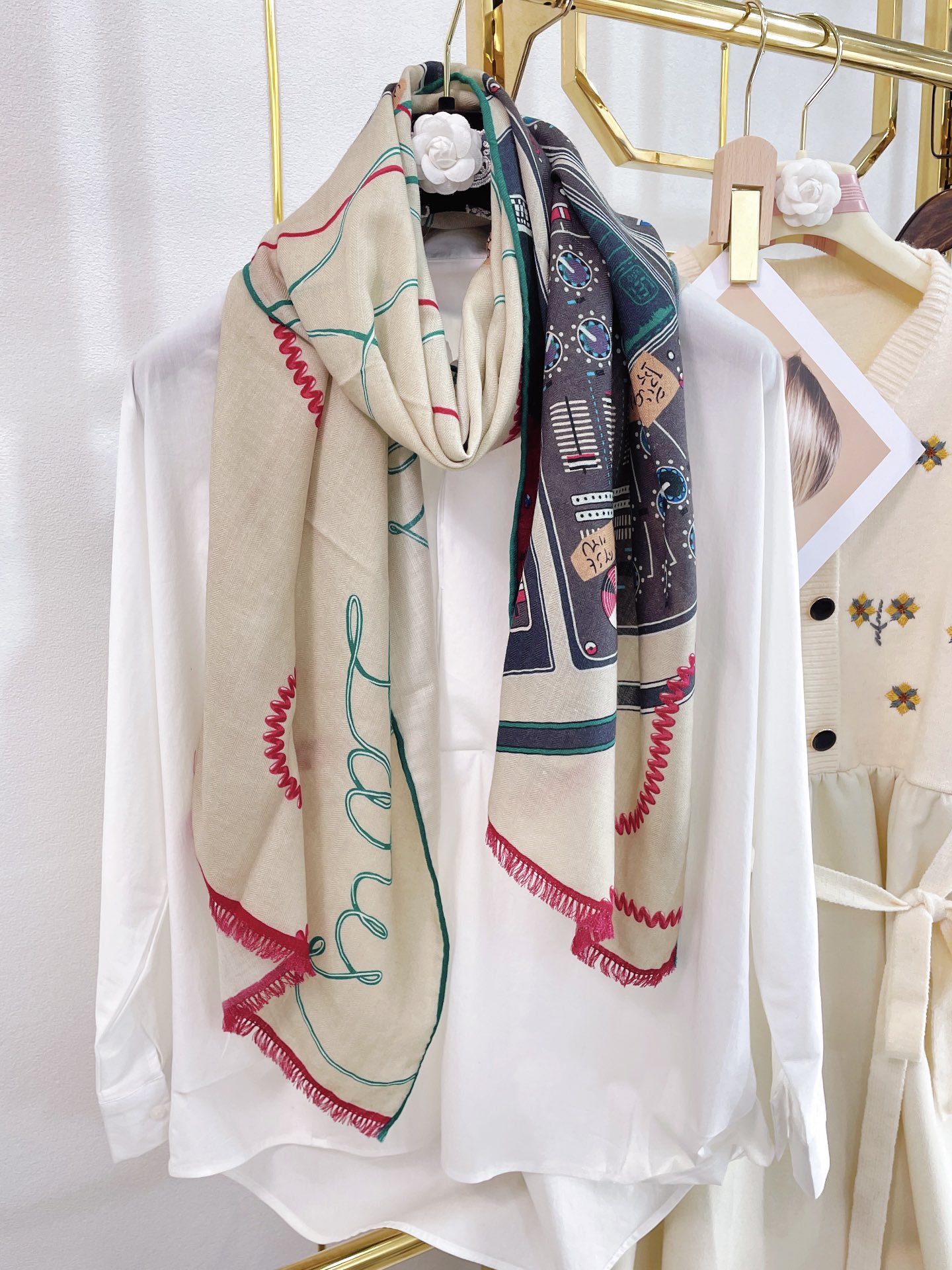 H**mes cashmere scarf-80*200cm