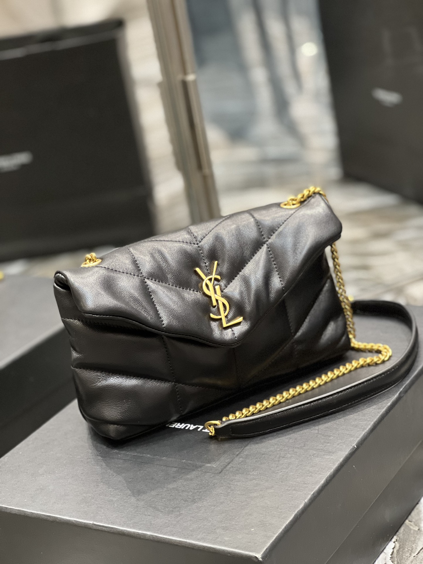 Y*L loulou puffer-lambskin leather