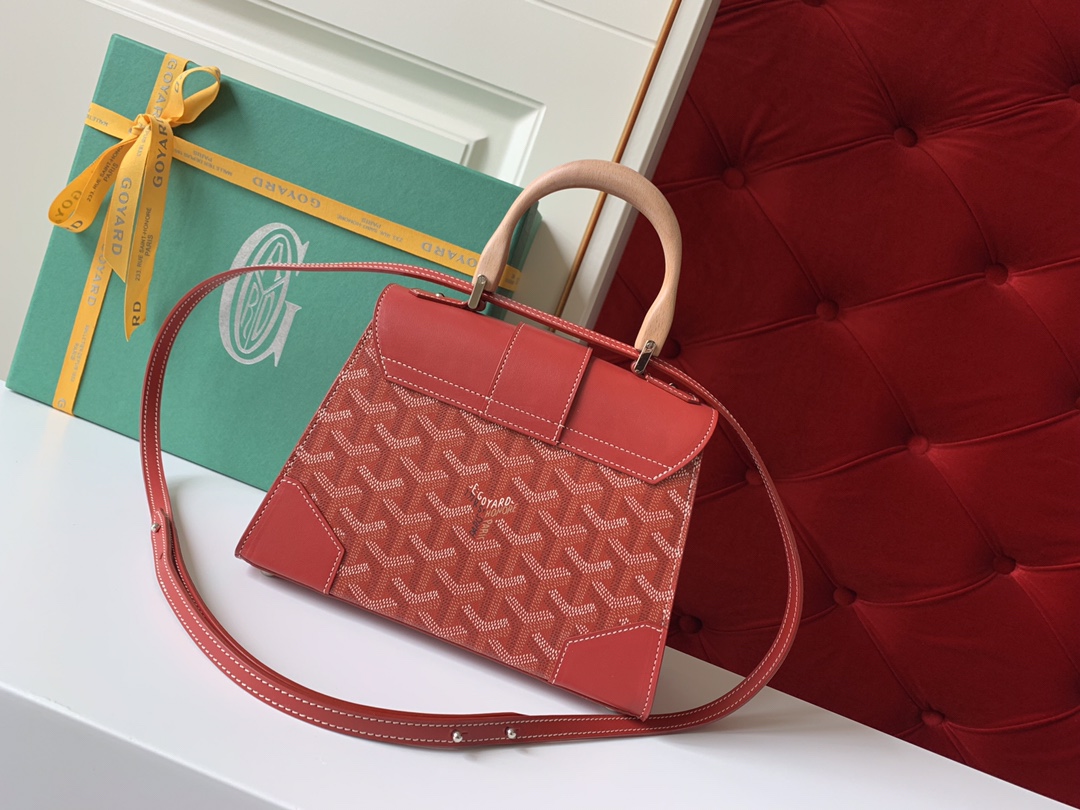 Go*ard coated canvas and leather saigon top handle bag-21cm