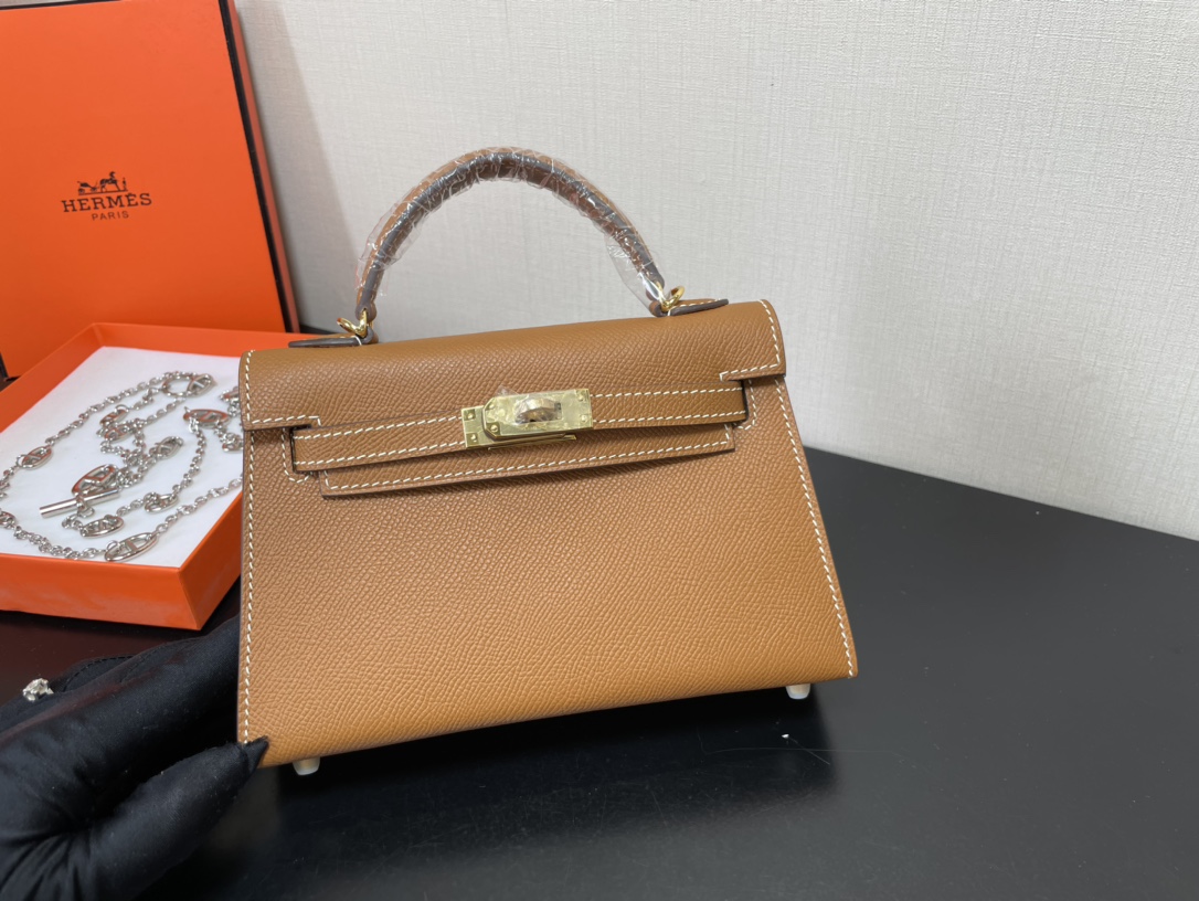 H**mes kelly-gold&silver hardware-19cm