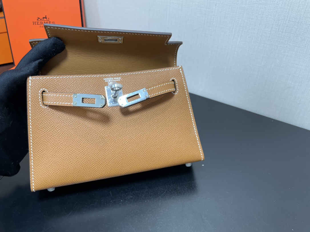 H**mes kelly-gold&silver hardware-19cm