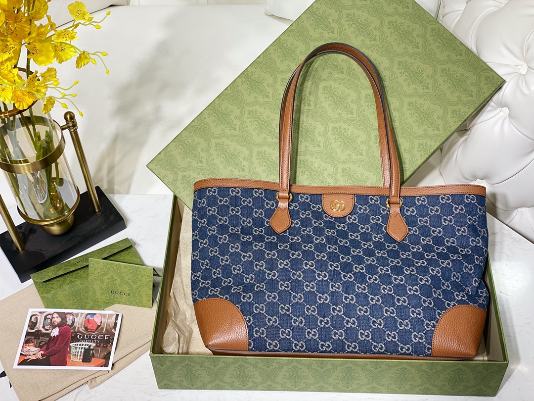 G*u*i demin tote handbags-38*28*14cm