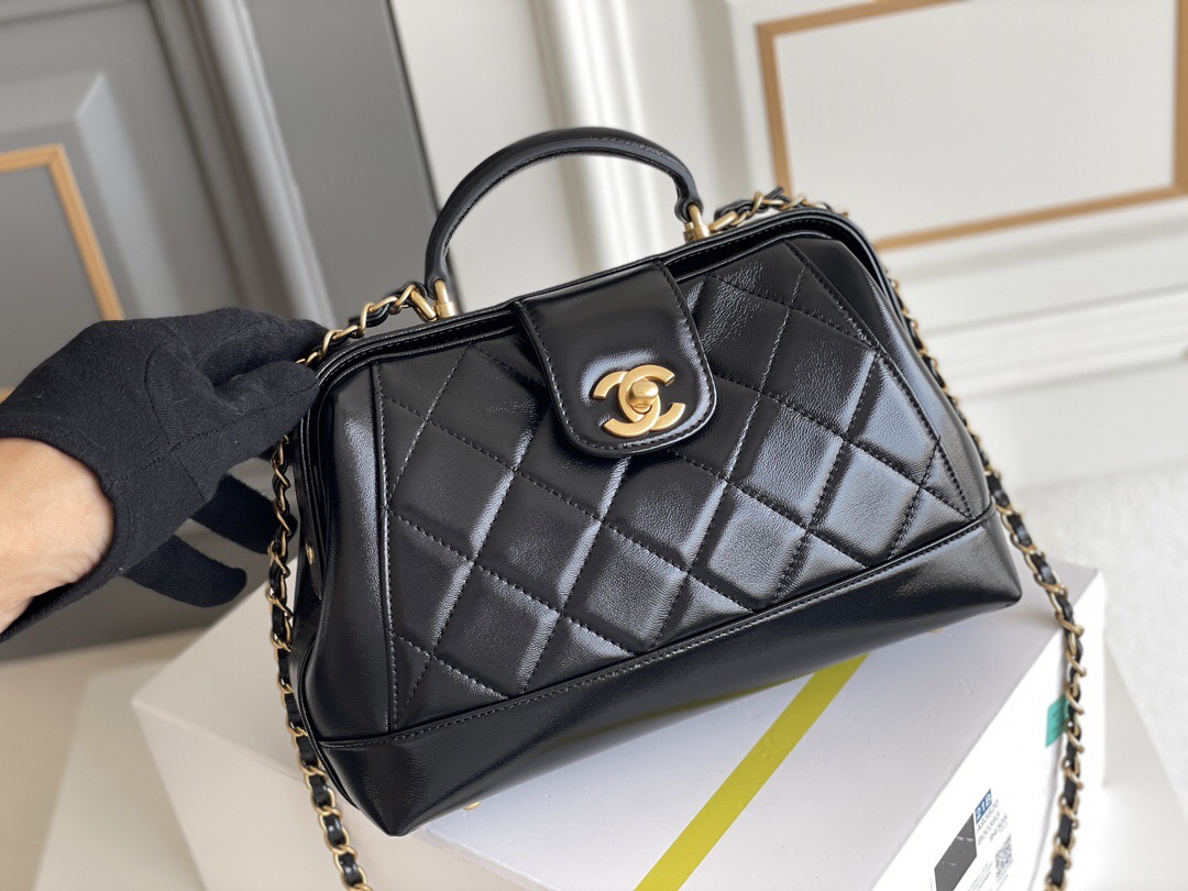 Ch@nel Bag With Top Handle-18*23.5*8CM