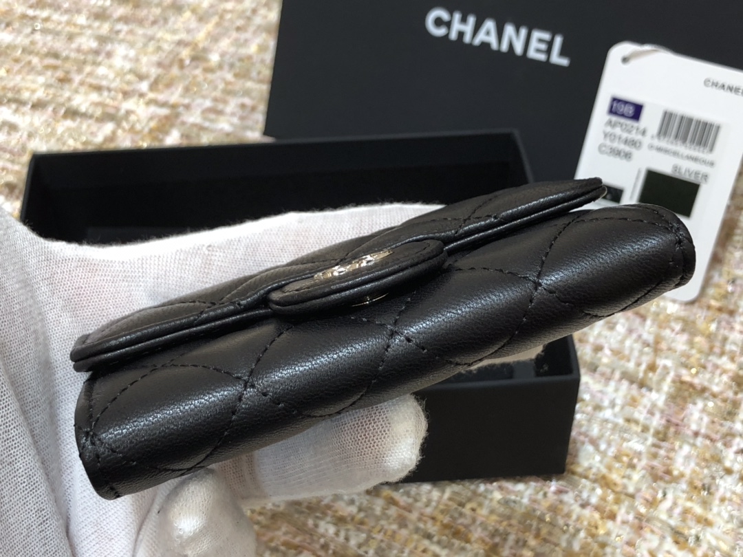 Ch@nel Wallet-Silver Harware-Lamskin-11*10CM