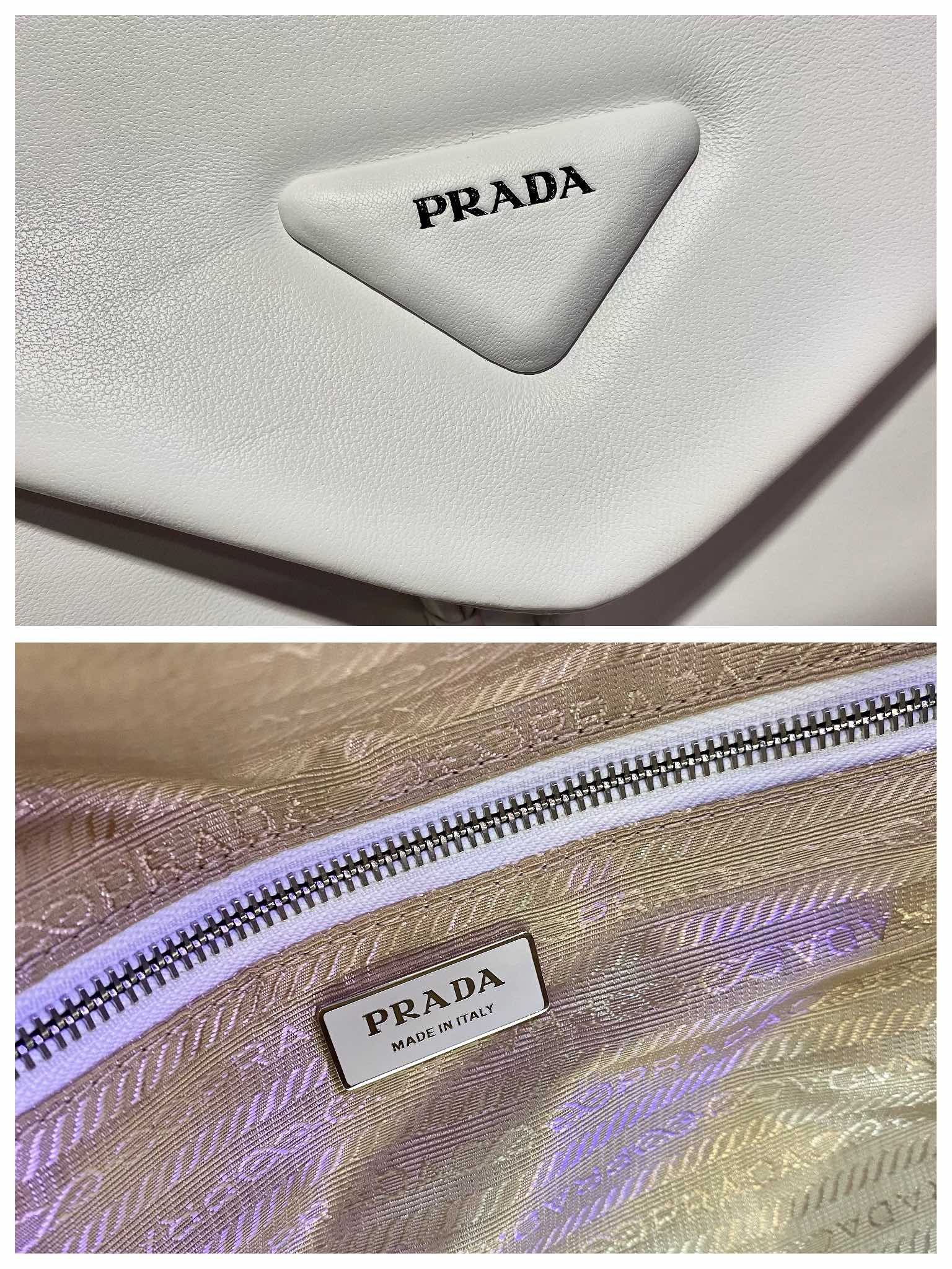 Pra*a lambskin shoulder bag-1bc165-32*21*12cm
