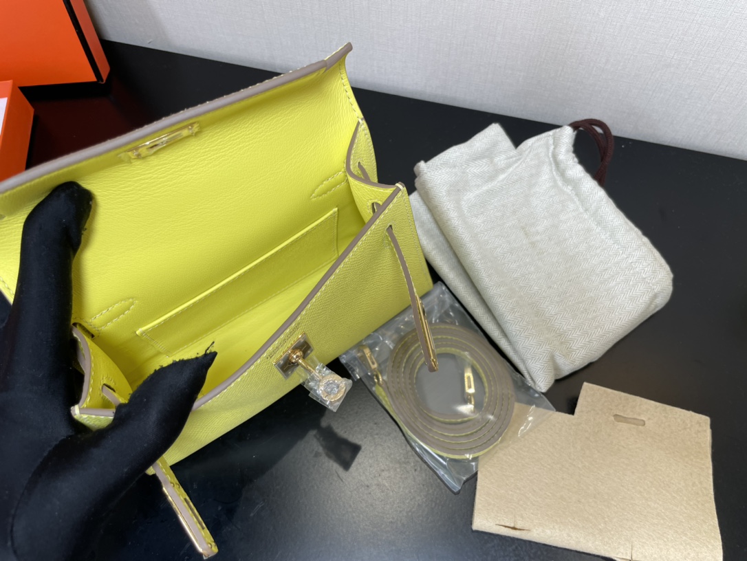 H**mes kelly-gold&silver hardware-19cm