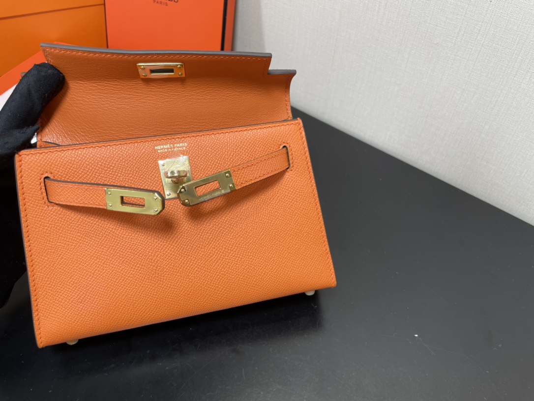 H**mes kelly-gold&silver hardware-19cm