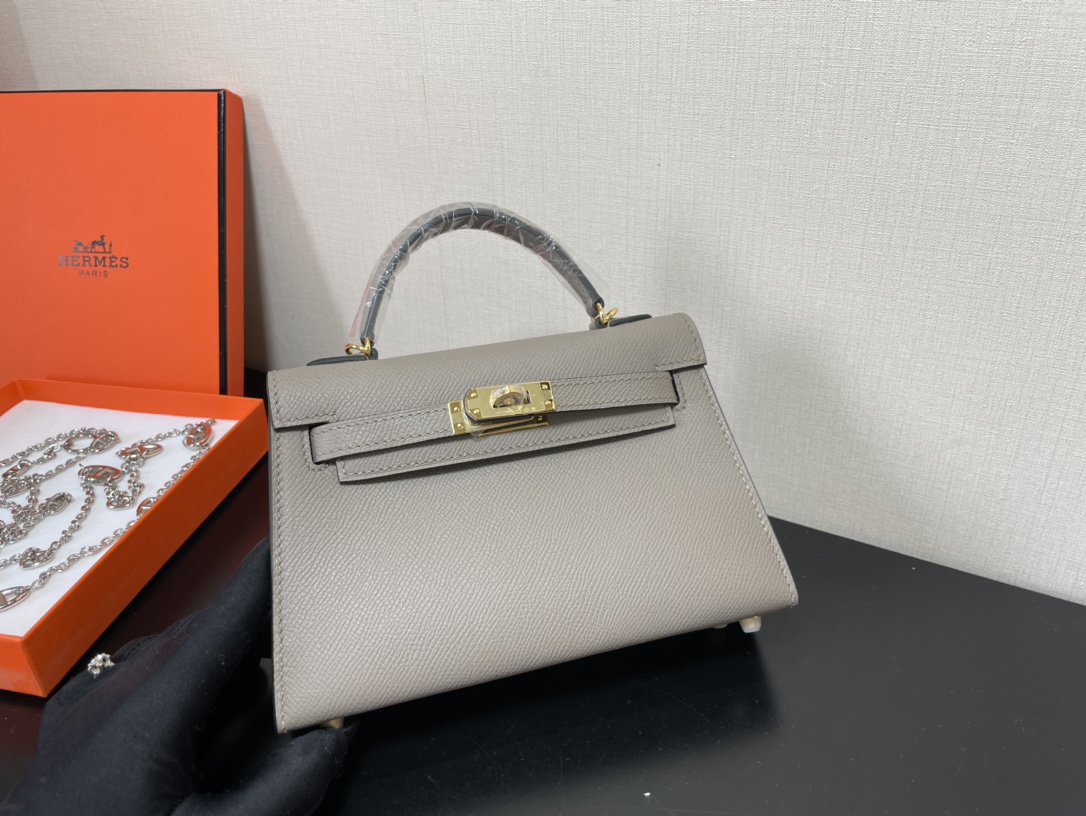 H**mes kelly-gold&silver hardware-19cm