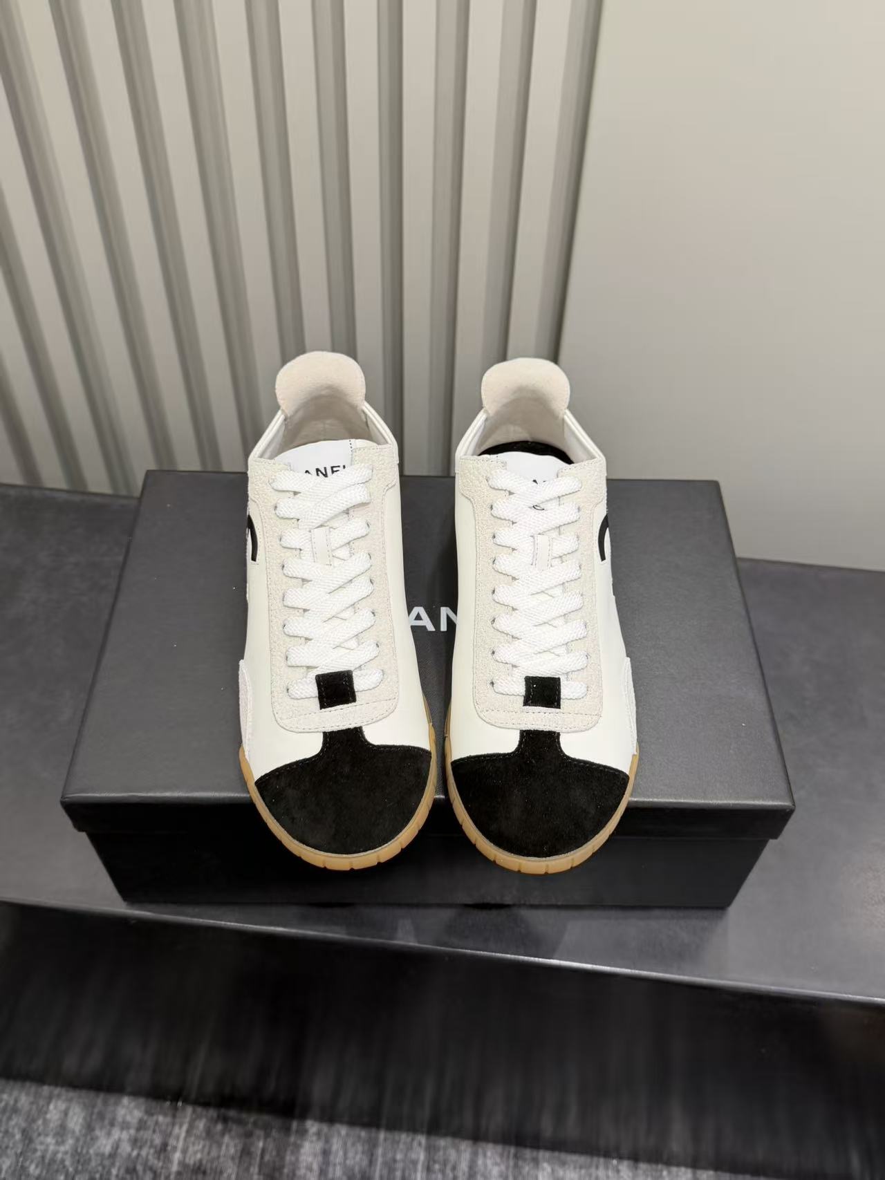 Ch@nel Sneakers - Calfskin & Embossed Suede Calfskin