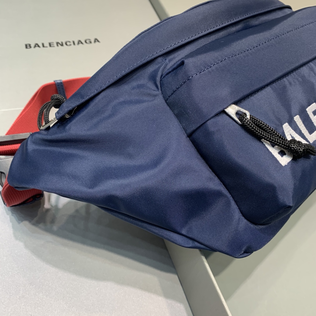 Ba*len*cia*ga wheel logo waist bag-23*5*20cm