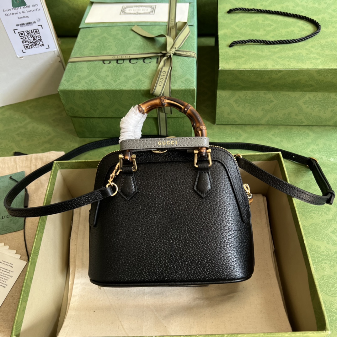 G*u*i diana bamboo mini tot bag-20x16x8.5cm
