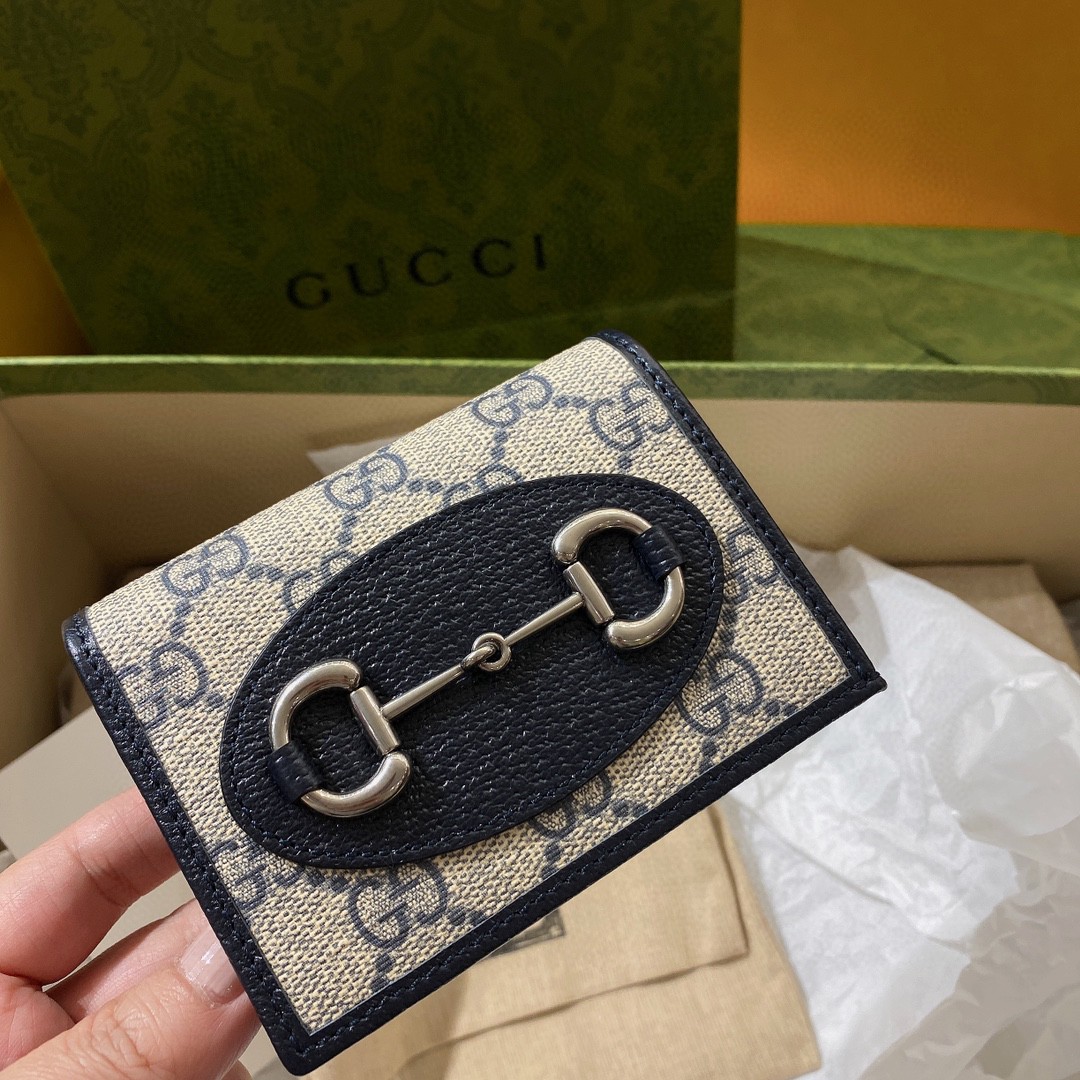 G*u*i 1955 horsebit wallet-11x 8.5 x 3cm