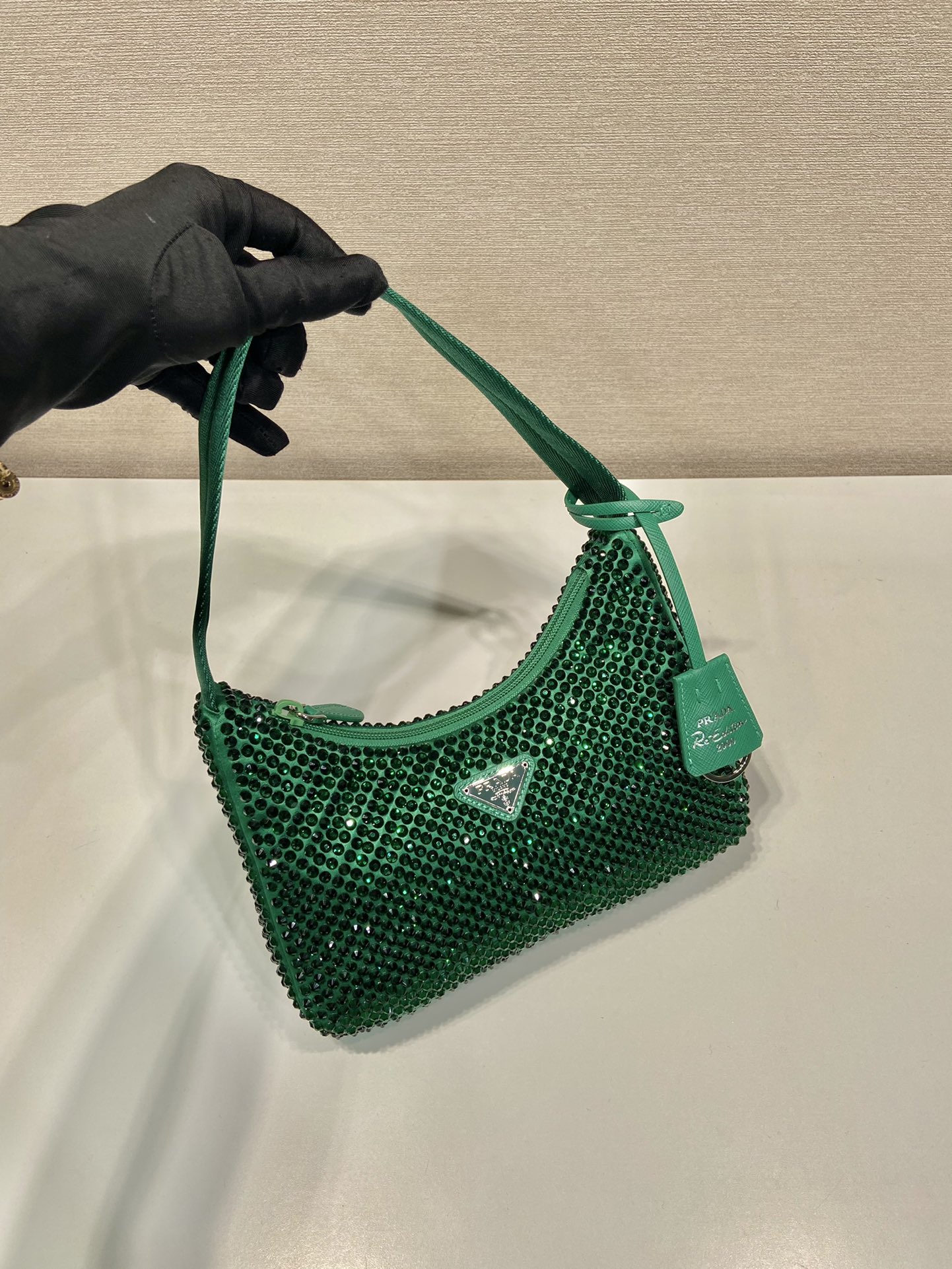 Pra*a nylon 1ne515 hobo bag-23*14*5cm