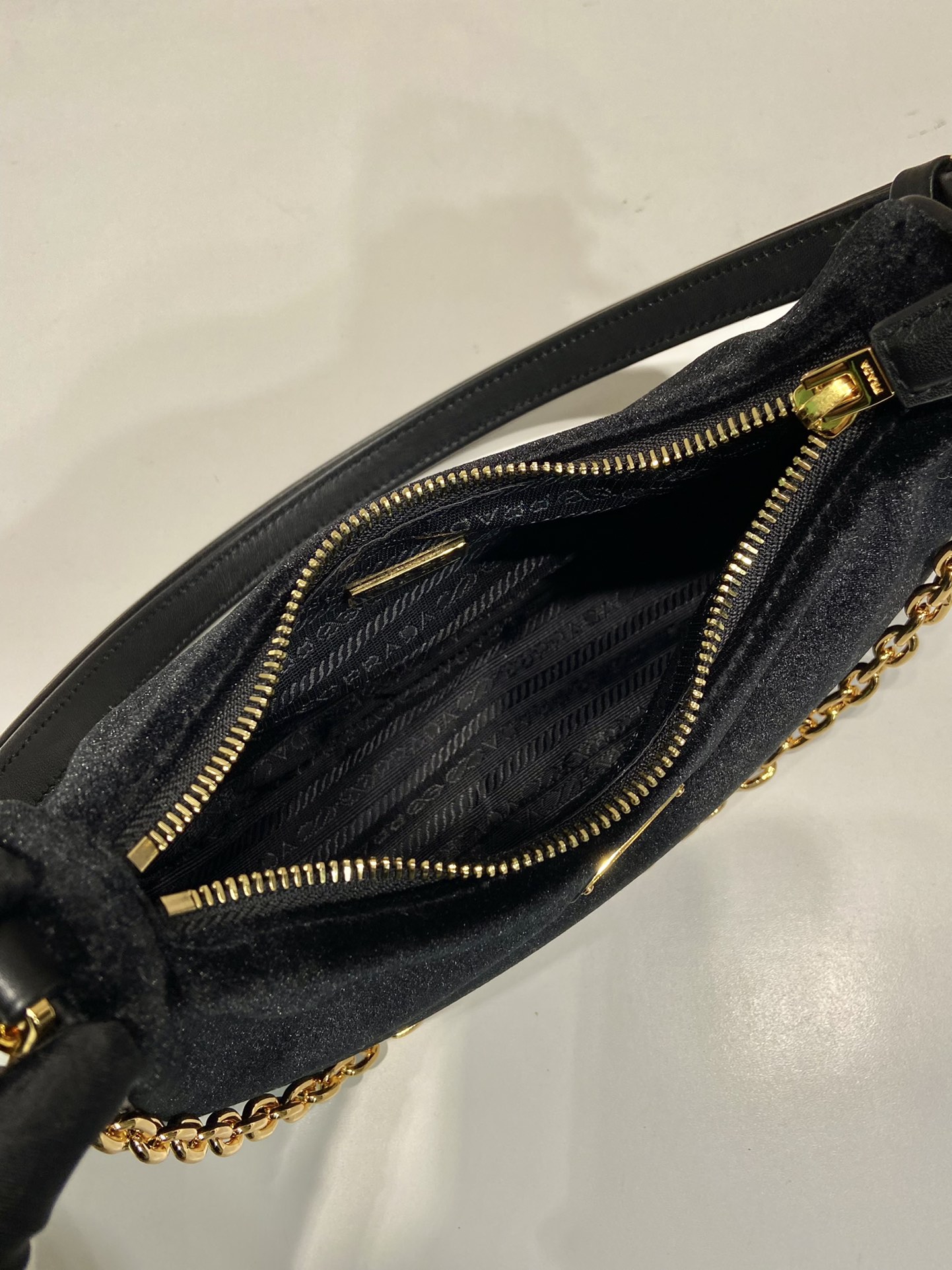 Pra*a nylon 1bc204b hobo bag-23*17*6.5cm