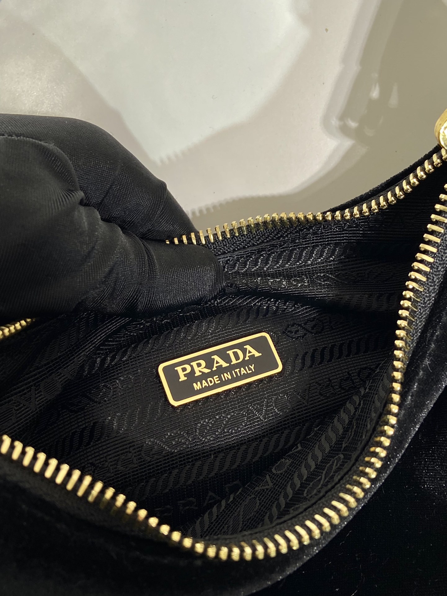Pra*a nylon 1bc204b hobo bag-23*17*6.5cm