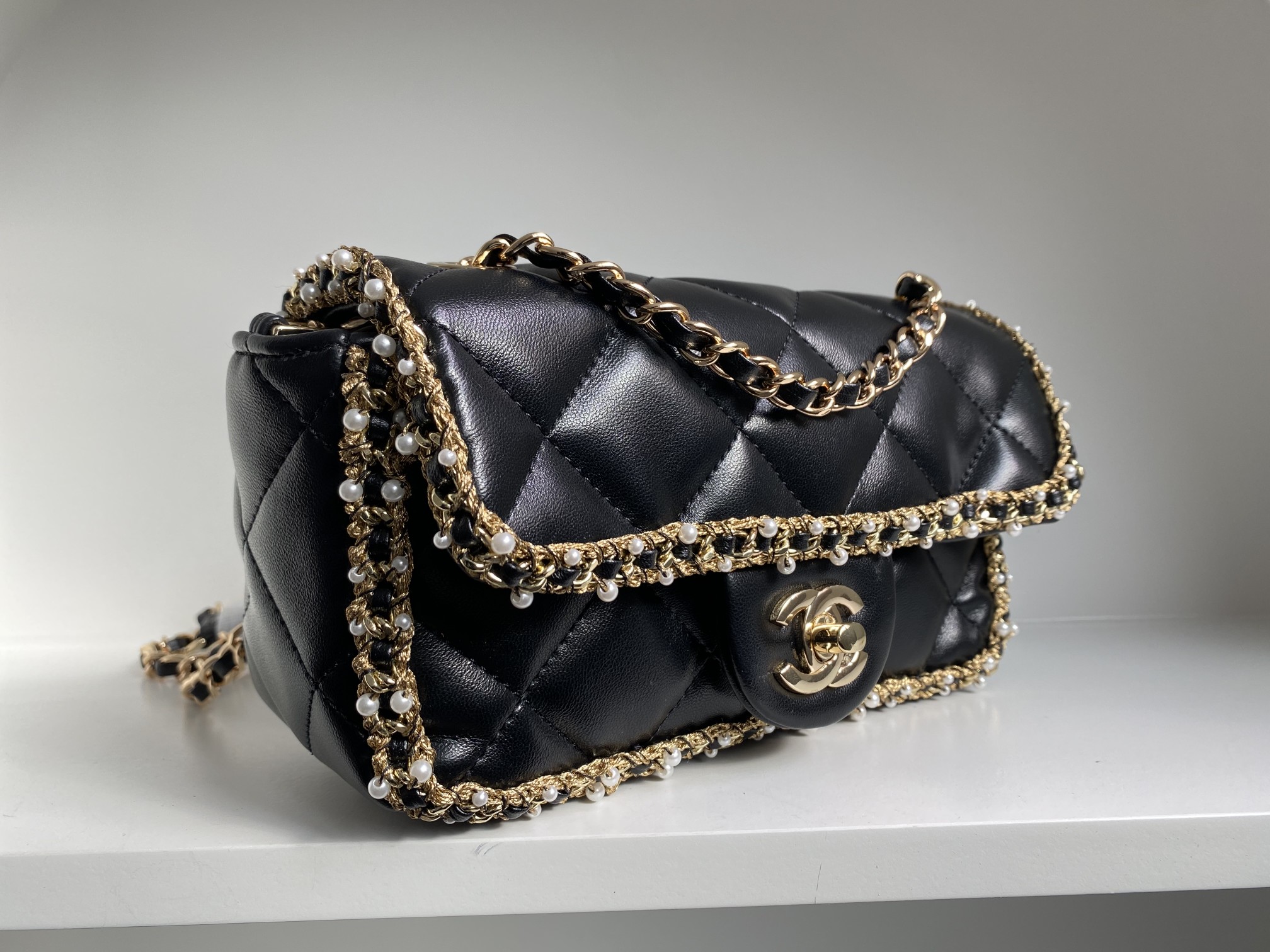 Ch@nel Flap Bag-21x12x7.5CM