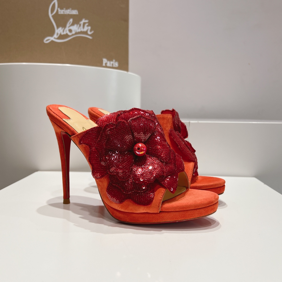 Ch**an louboutin slides-12cm