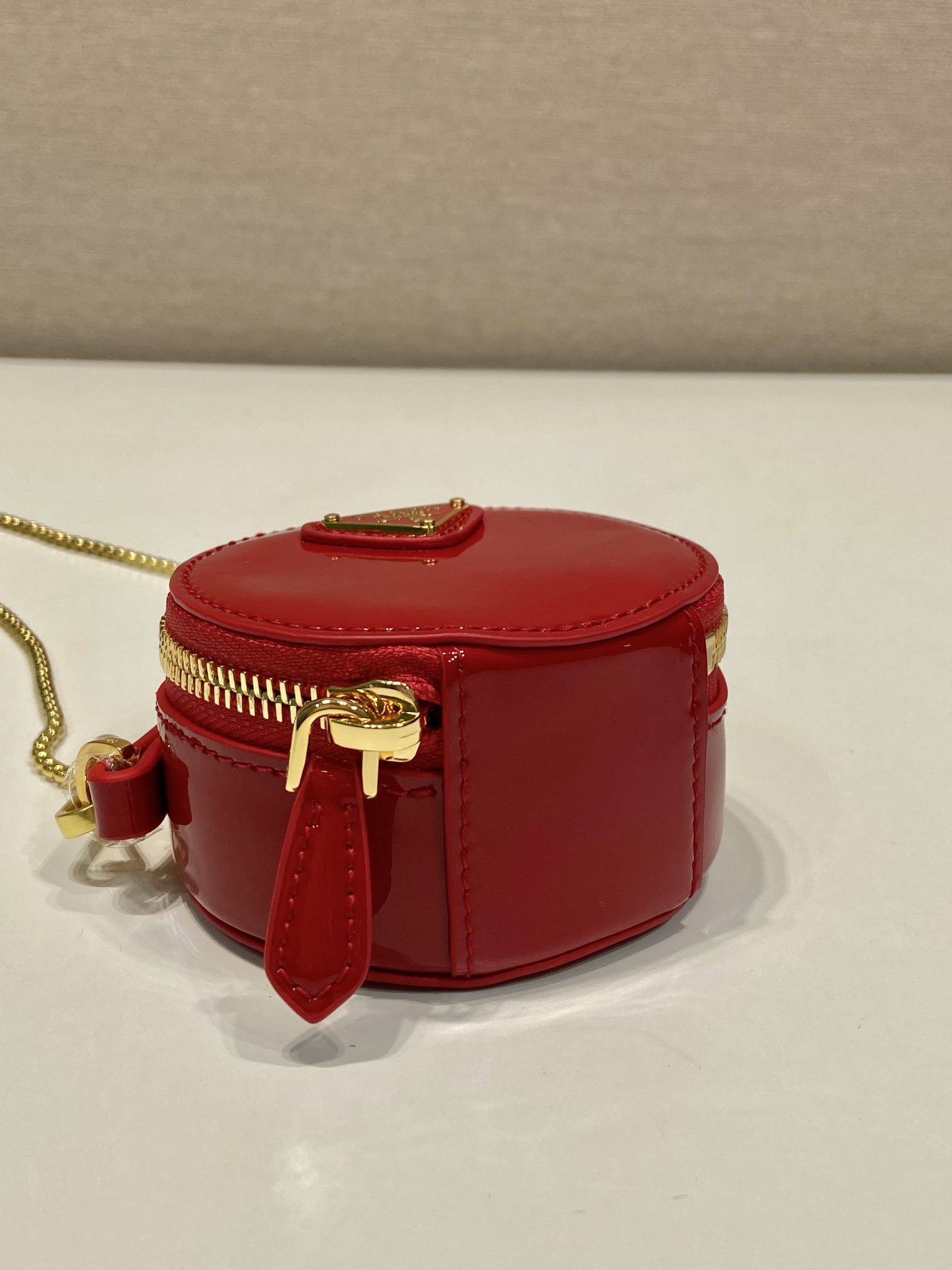 Pra*a 1nr023 mini round bag-8*8*3.5cm