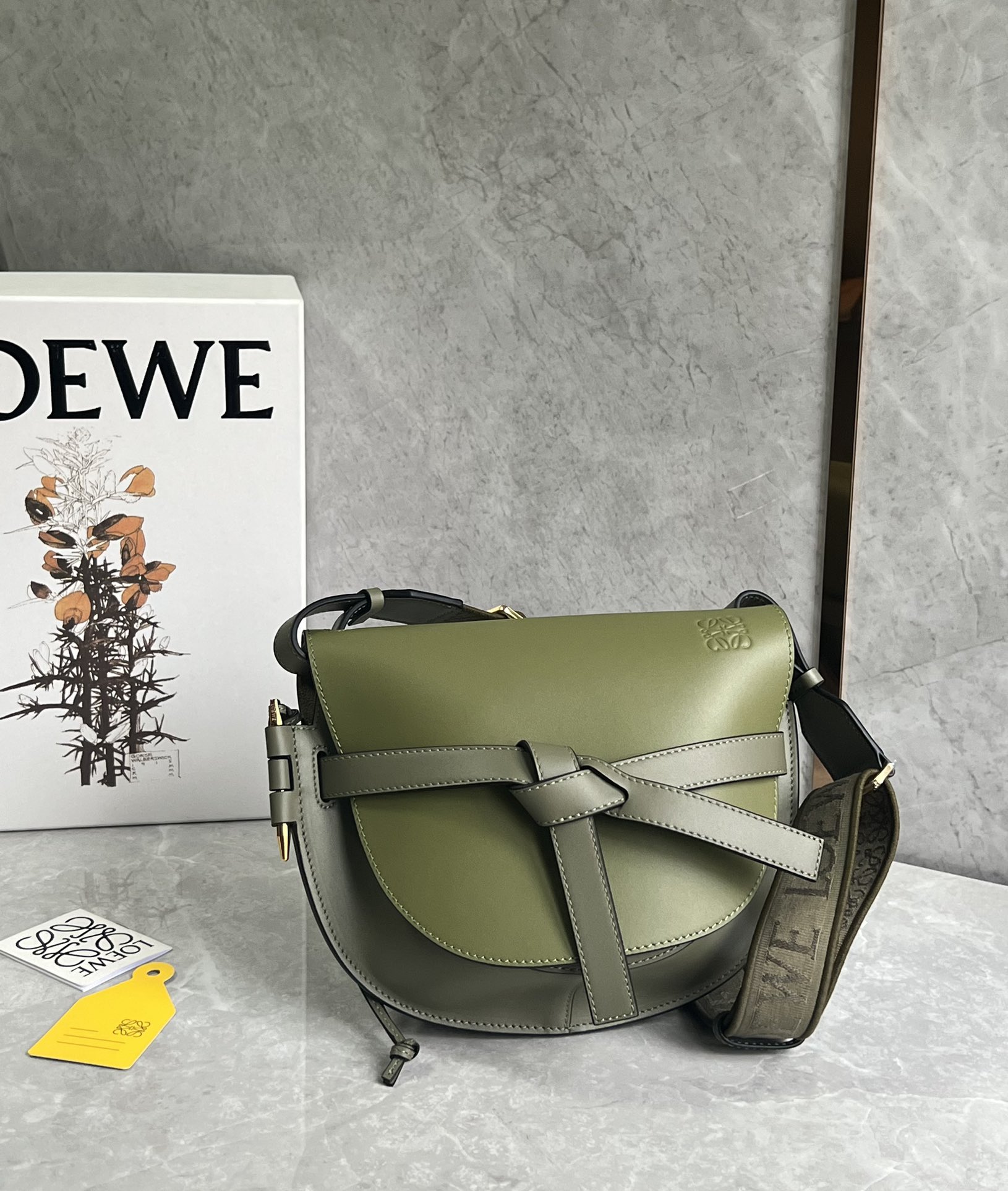 L0ew* puzzle gatedual bag-25*19*11.5cm