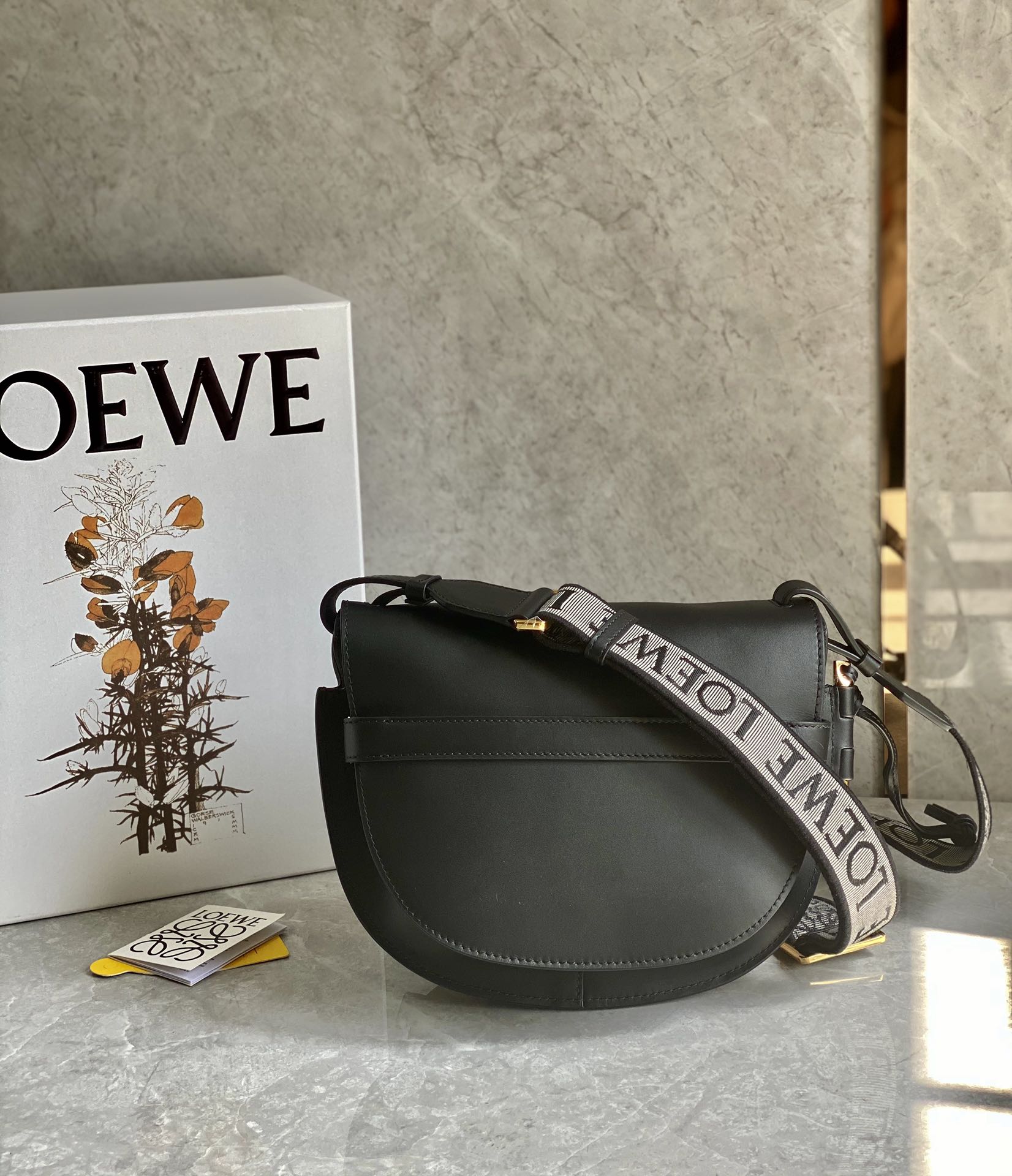 L0ew* puzzle gatedual bag-25*19*11.5cm