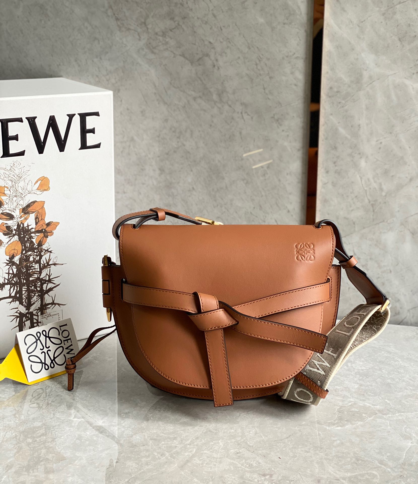 L0ew* puzzle gatedual bag-25*19*11.5cm