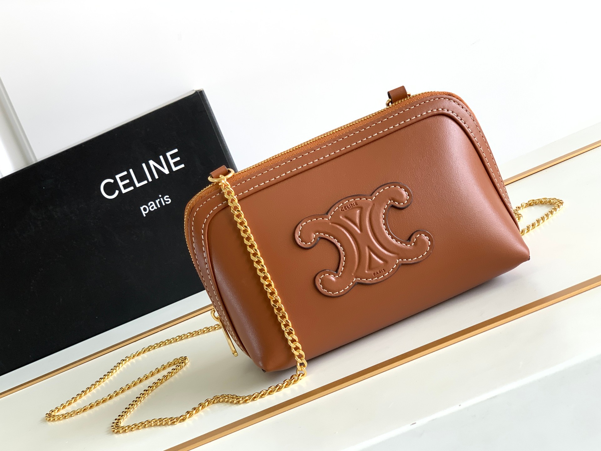 Ce**e triomphe shell bag-16*11*8cm