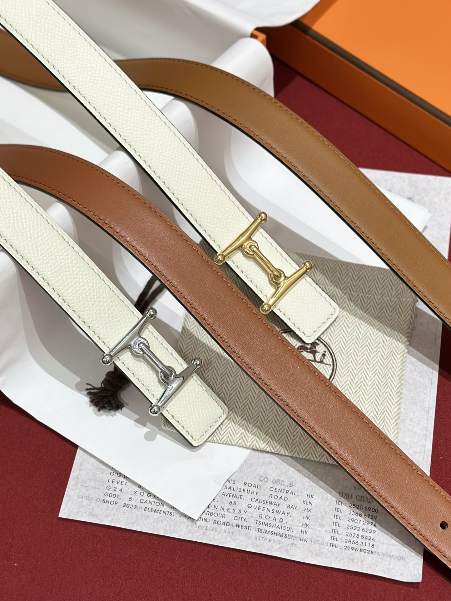 H**mes belt-2.4cm