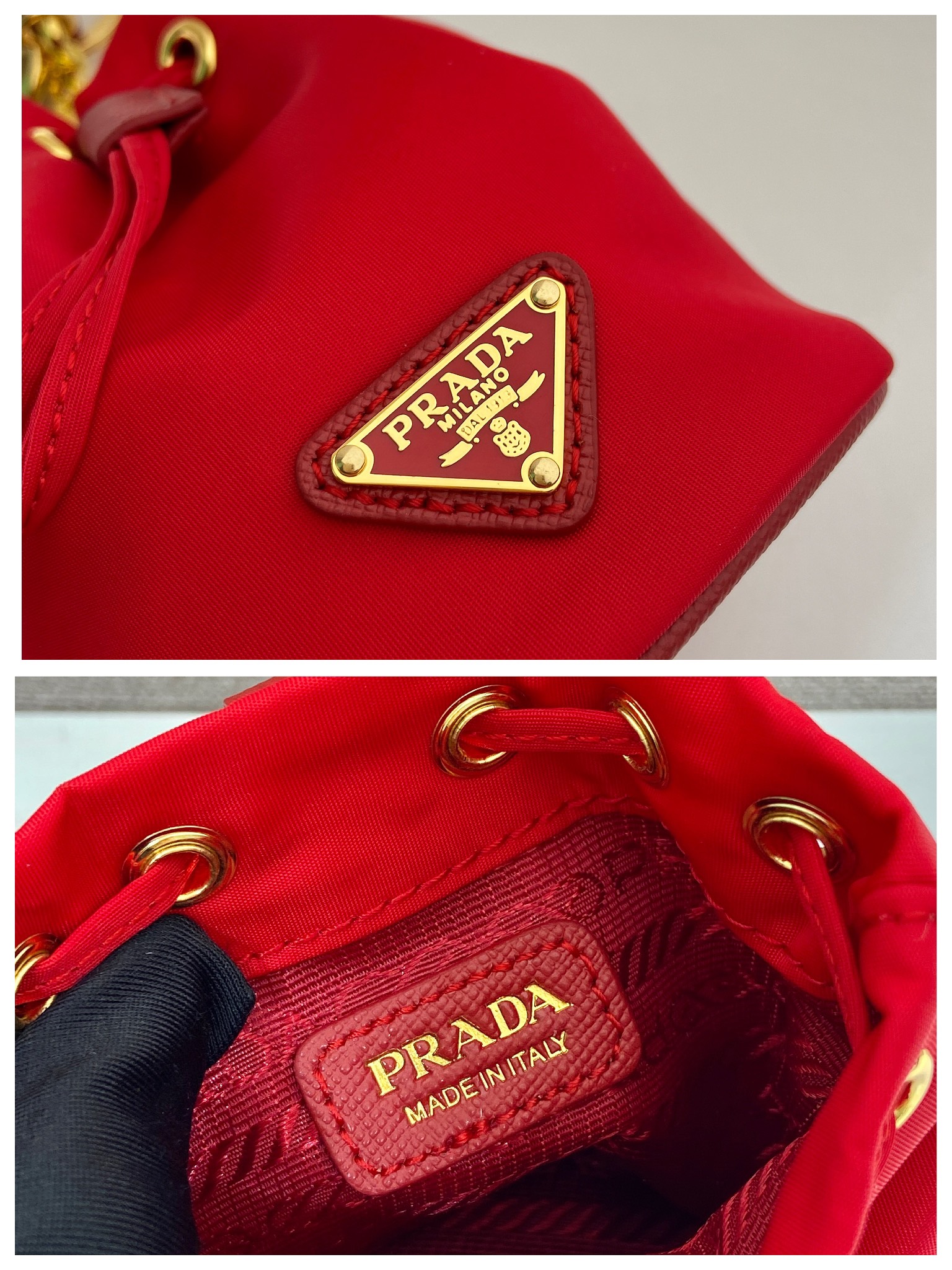 Pra*a 1tt202 re-nylon mini bag-8.5*10.5cm