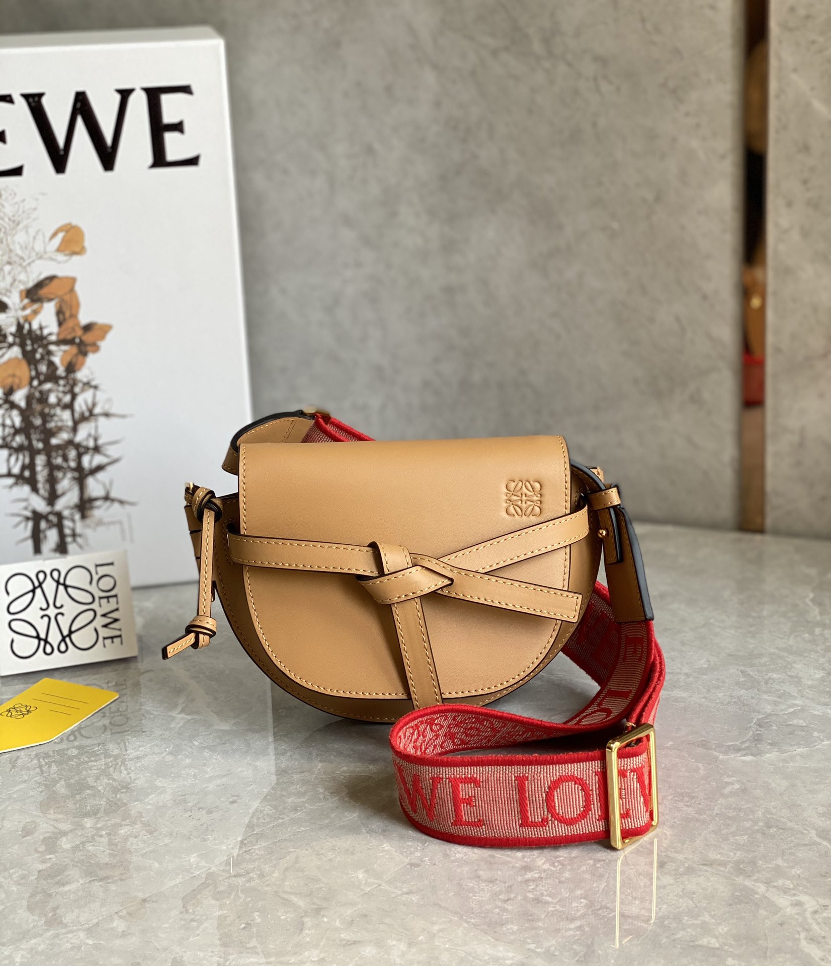 L0ew* mini puzzle gatedual bag-21*12.5*9cm