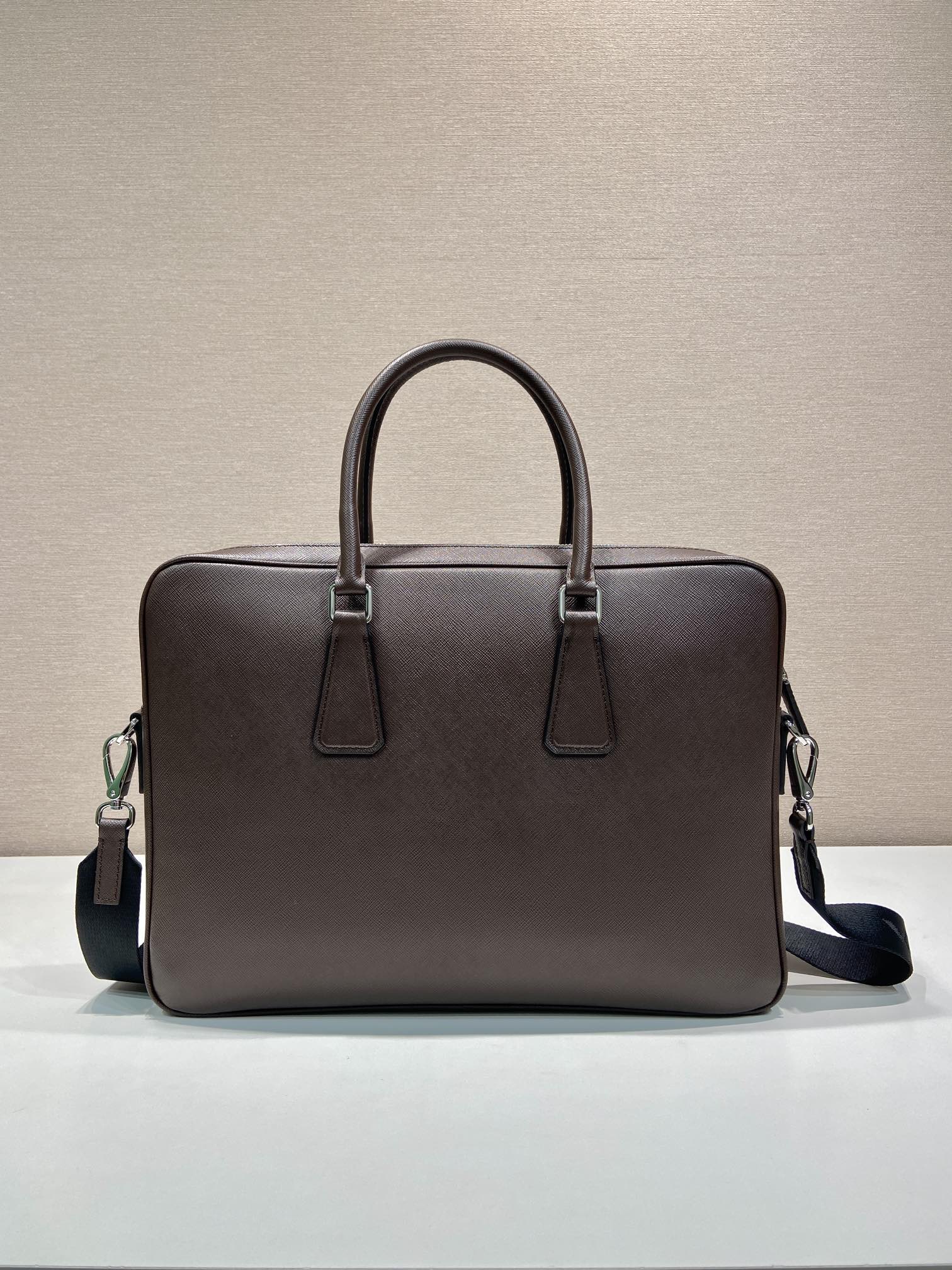 Pra*a 2vg039 saffiano leather tote bag-38*28*6.5cm