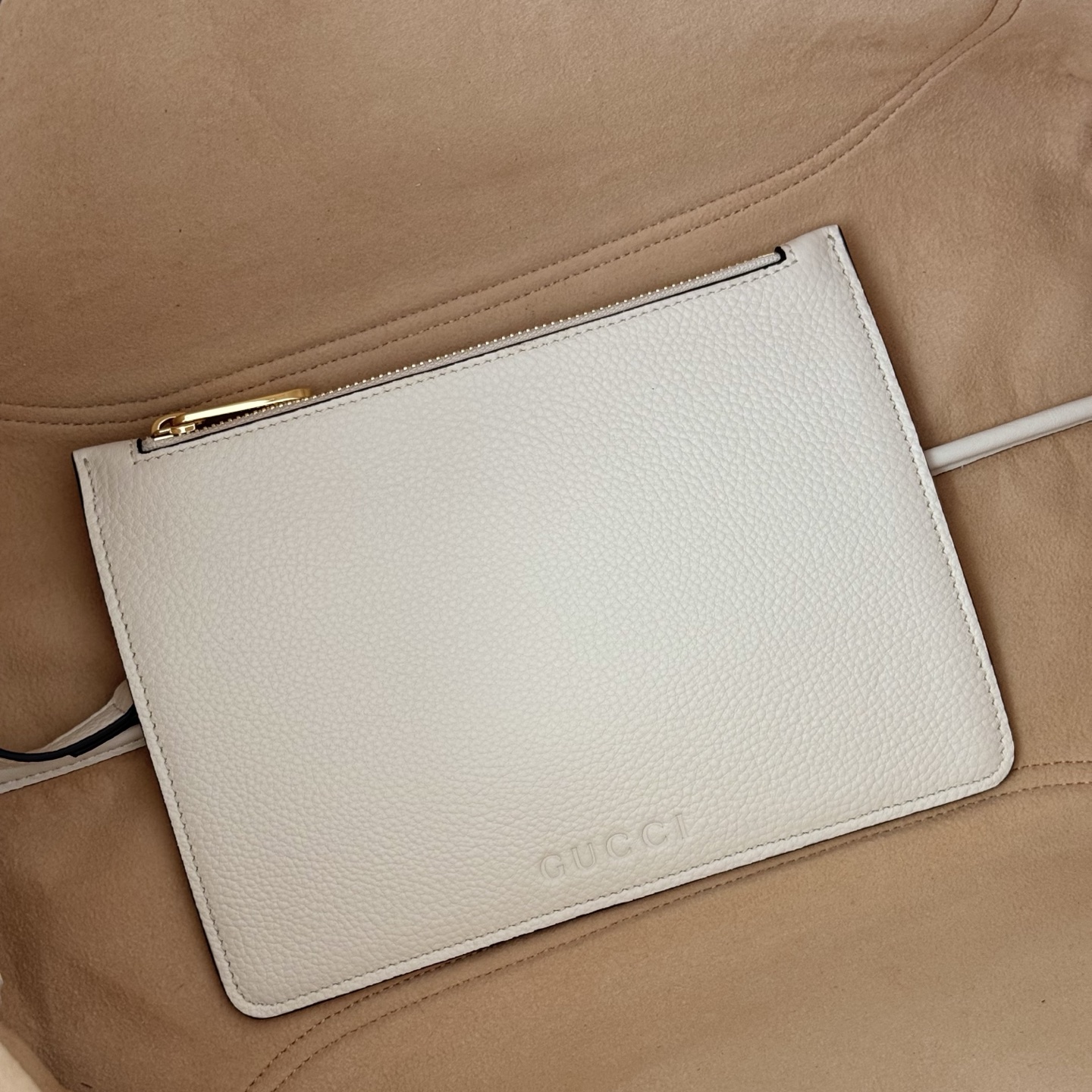 Gvc*1 softbit large shoulder bag in leather-46*26*16cm