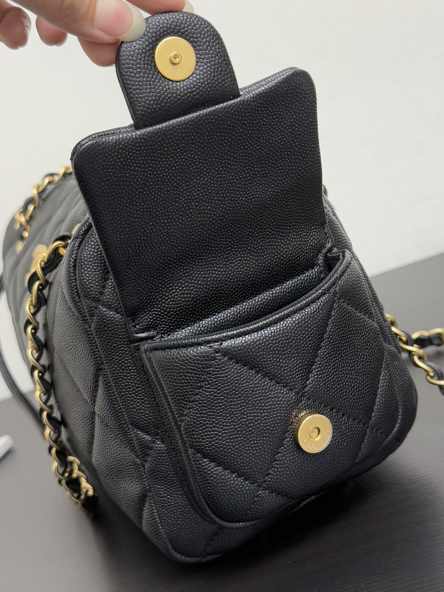 Ch@nel Bowling Bag-15.5*24*11.5cm