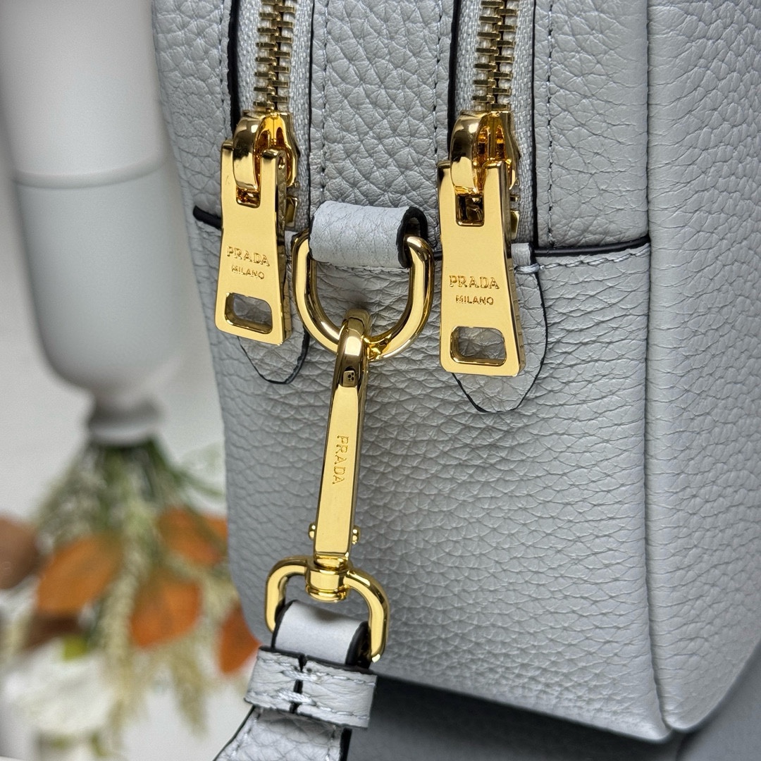 Pra*a Leather Shoulder Bag-1BH082-22*14*8CM
