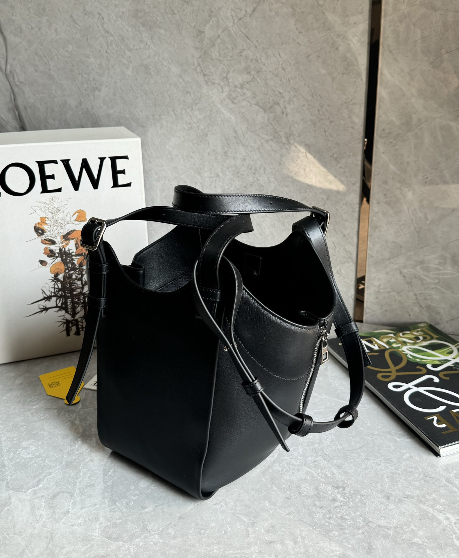 Lowee Hammock Flip Bag In Classic Calfskin-15*22.5*22CM