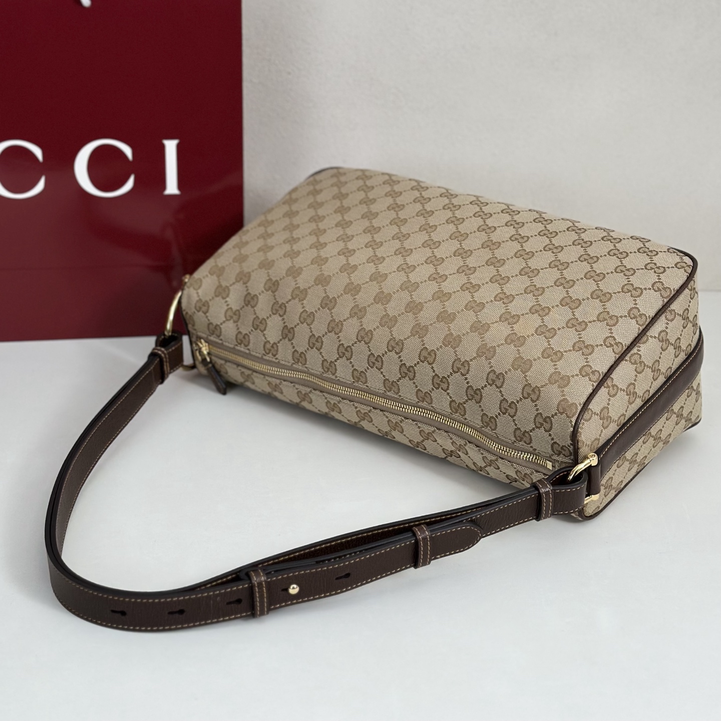 Gvc*1 Half Horsebit Medium Shoulder Bag-38*20*15CM